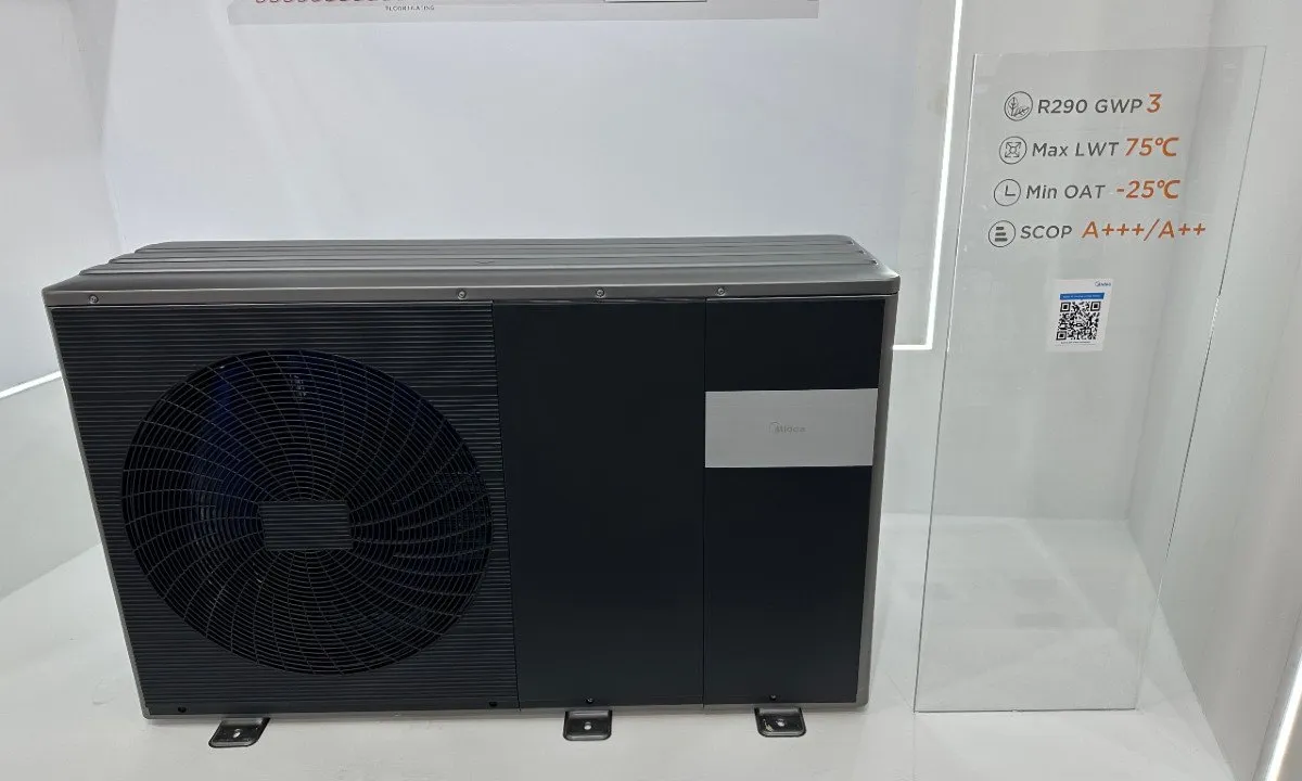 Midea Air-to-Water R290 Heat Pump on Display at ISH 2023