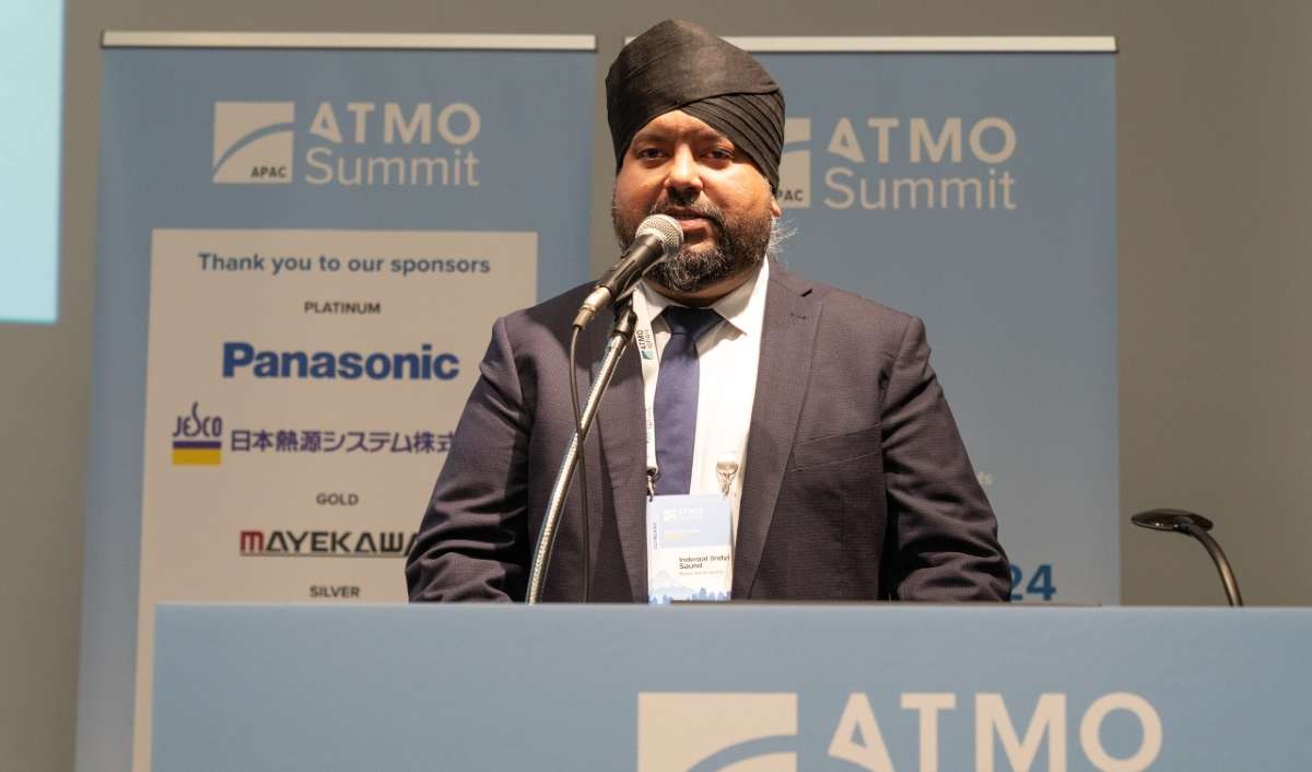 Inderpal Saund, Beijer Ref, at ATMO APAC Summit 2024 talking about CO2 training