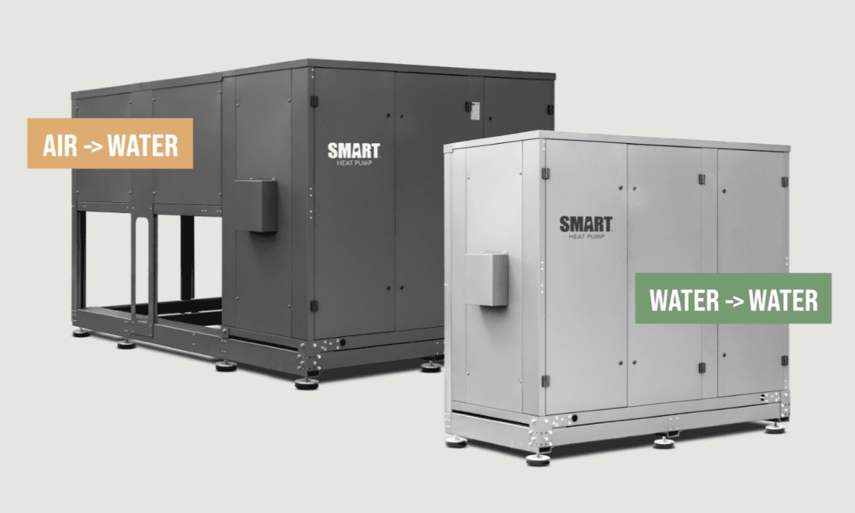 The new Smart Heat Pump will be available in air-to-water and water-to-water models. Photo credit: Fenagy
