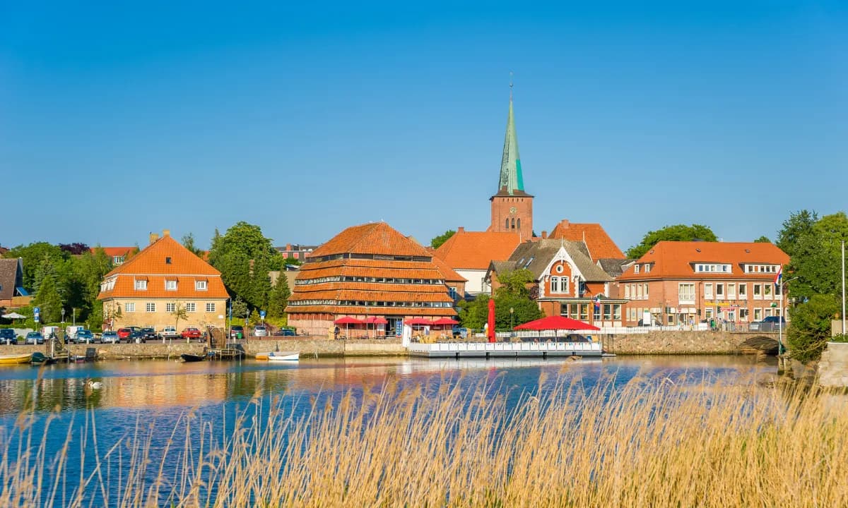 The town of Neustadt in Holstein in Germany.