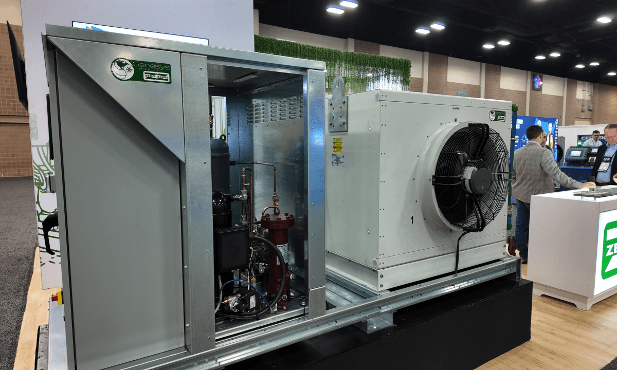 The Zero Zone CO2 Edge Compact on display at IIAR 2026