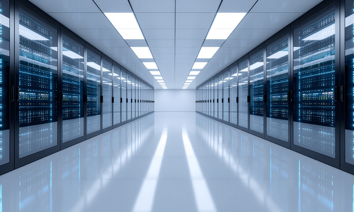 An AI-generated image of a data center
